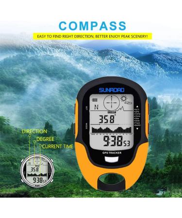 SUNROAD GPS Tracker with Altimeter, Compass, Weather Forecast, Thermometer - Multifunctional Meter for GPS Route Tracking - Buy Online on SooperMarket.com
