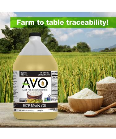 AVO 100% Rice Bran Oil 1 Gallon - Non GMO, No Preservatives - Shop Now! - Buy Online on SooperMarket.com