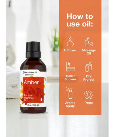Horbaach Premium Grade Amber Fragrance Oil - 1 fl oz (30ml) - for Diffusers, Candle Making, Soap Making, DIY Projects & More - Buy Online on SooperMarket.com