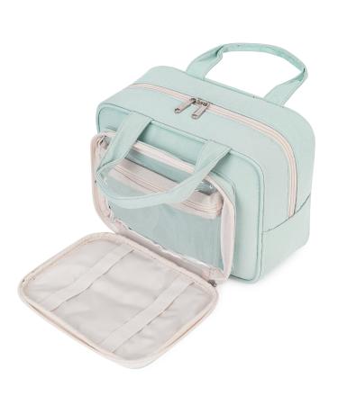 Full Size Toiletry Bag Large Makeup Bag Organizer Travel Cosmetic Bag for Women (Mint Green)