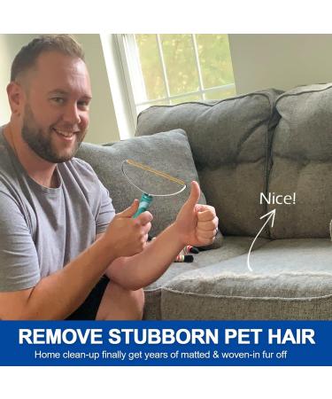Pet Hair Remover Pro: Deep Cleaning Tool for Dog Cat Hair, Lint Cleaner, Portable Fur Removal Brush for Carpet, Couch, Furniture - Green & Grey - Buy Online on SooperMarket.com