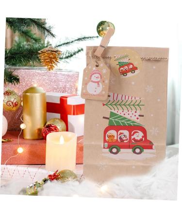 HOLIDYOYO 1 Set Xmas Advent Calendar Bags Xmas Candy Pouch Santa Bags Holiday Party Favor Rope As Shown 18.00X9.00X1.00CM - Buy Online on SooperMarket.com