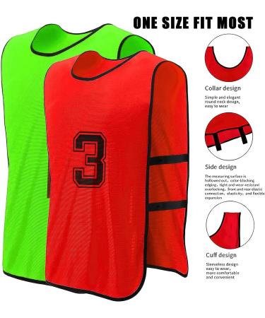 24 Pcs Lightweight Numbered Soccer Practice Vests for Men, Youth & Adults - Scrimmage Jerseys for Soccer, Lacrosse Training - Sport Supplies - Buy Online on SooperMarket.com