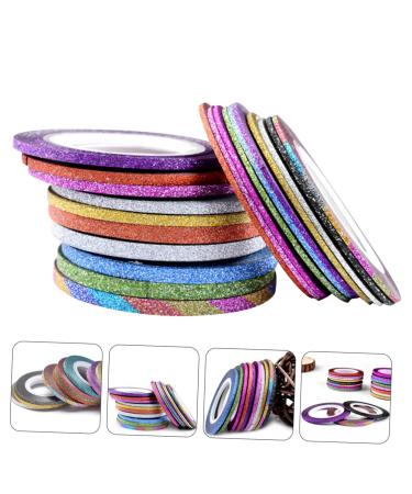 Beavorty 90 Pcs Adhesive Line Sticker Washi Tape Dispenser Nail Decor Nail Tape Strip Adhesive Epoxy Nail Art Stickers Nail Strip Tape Gold Powder Gold and Silver Thread Optional - Buy Online on SooperMarket.com