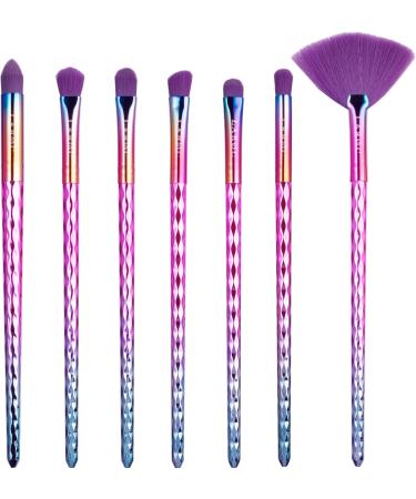 Makeup Brush Set 10pc LaRoc - Make Up Brushes for Blusher Foundation Brush Concealer Brush Eyeliner Eyeshadow Cream & Liquid Make Up Anti-Shedding Bristles - Rainbow Effect - Buy Online on SooperMarket.com