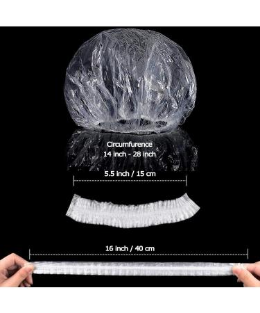 VICARKO Disposable Shower Cap - Case of 60, Clear Plastic Hair Caps for Men & Women, One Size Fits All - Ideal for Conditioning, Processing, and Showering - Buy Online on SooperMarket.com