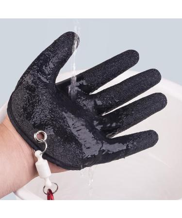 Fisherman Professional Catch Fish Gloves - Puncture Proof Anti-Slip Fishing Glove (Black) - Buy Online on SooperMarket.com