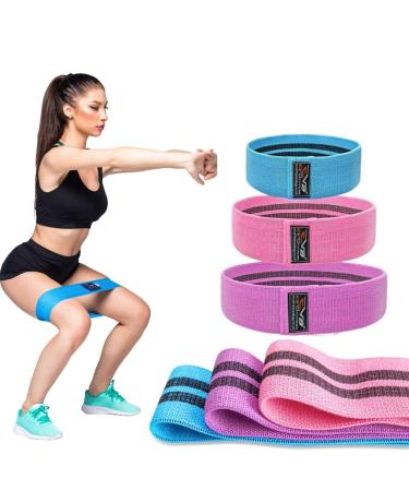 Islero Fitness EVO Resistance Bands for women with Non Slip Premium Fabric design Pull up Elastic Loops Gym Bands Best for Exercise of Legs Booty Glutes Hips Yoga Home Fitness SOLD AS SINGLE BAND PURPLE L
