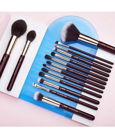 Jessup 15 Pcs Professional Makeup Brush Set - Synthetic Hair & Wooden Handle for Face Eye Foundation Powder & Eyeliner - International Shipping Available - Buy Online on SooperMarket.com