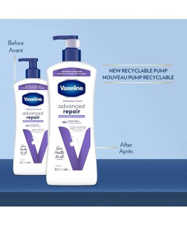Vaseline Intensive Care Advanced Repair Lightly Scented Body Lotion for extremely dry skin with 48H Moisture + Ultra-Hydrating Lipids 600 ml Unscented 600 ml (Pack of 1) - Buy Online on SooperMarket.com