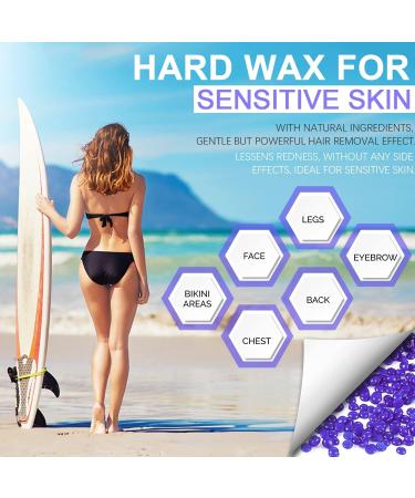 Hard Wax Beads 4 X 100G Painless Hard Wax Beans with 10 Applicators Professional Wax Beads for Eyebrow Armpit Bikini Back Chest Legs Painless Hair Removal 4 Packs Wax - Buy Online on SooperMarket.com