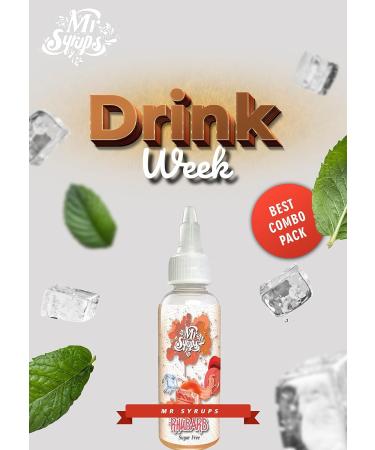 Mr Syrups Caramel Vanilla Cherry Bakewell Pear Drops Rhubarb Combo Pack of 5 Flavoured Syrup - 60ml Bottle Flavoured Sugar Free syrup for Coffee Cocktails Mocktails Iced Tea Milkshakes & Baking - Buy Online on SooperMarket.com