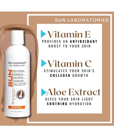 Sun Laboratories Self Tanning Kit - 8 oz Lotion & 2 oz Face Cream (Packaging May Vary) - Buy Online on SooperMarket.com