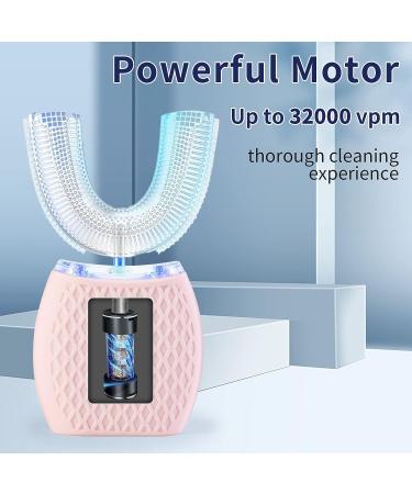 Ksoia Ultrasonic Electric Toothbrush | Oral Cleaning | IPX7 Waterproof | Wireless Charging | LED Light | U-Shaped Brush Head | Pink - Buy Online on SooperMarket.com