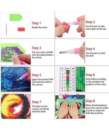 HUBENDMC 9 Pack 5D Diamond Painting Kits for Kids - Cute Full Drill DIY Gem Arts and Crafts - Ages 8-12 - Diamond Dots Home Wall Decor 6X6 inch - Buy Online on SooperMarket.com