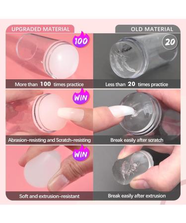 Luvadeyo Nail Stamp Set - 1 Piece French Lace Silicone Stamps & Nail Scraper Reusable Over 100 Times | International Shipping - Buy Online on SooperMarket.com