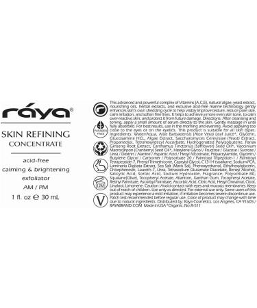 RAYA Skin Refining Concentrate (R-511) | Exfoliating Facial Serum for All Skin Types | Anti-Aging Pore Minimizing & Brightening with Vitamin C & Antioxidants - Shop Now - Buy Online on SooperMarket.com