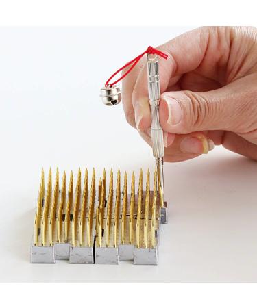 Wazakura Hanafubuki Ikebana Kenzan Needle Cleaner & Straightener 2.6(70mm) - Made in Japan | 2-in-1 Flower Holder Pin Frog Repair Tool - Stainless Steel 2.6(70mm) - Silver - Buy Online on SooperMarket.com