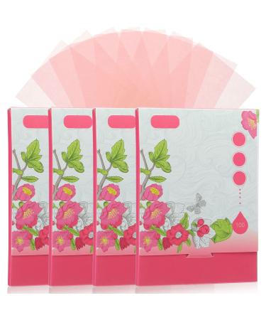 400 Sheets Oil Absorbing Tissues Oil Absorbing Paper Soft Oil Blotting Paper Sheets for Oily and Travel Supplies (Pink)