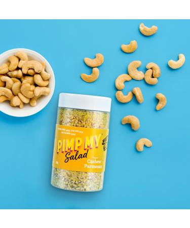 Pimp My Salad - Vegan Cashew Parmesan (150 g) Cheese Alternative Made from Blended Cashew Nuts Sunflower Seeds Nutritional Yeast Himalayan Pink Salt & Lemon Peel Gluten & Dairy Free Vegetarian - Buy Online on SooperMarket.com