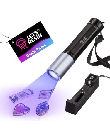 LET'S RESIN UV Light for Resin Curing Portable Mini 365nm UV Flashlight Black Light Faster Cure LED Waterproof UV Lamp Rechargeable for Resin Molds Pet Urine Dry Stains Bed Bug
