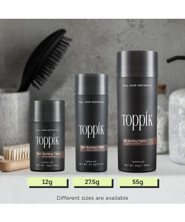 Toppik Hair Building Fibers 12g Fill In Fine or Thinning Hair Instantly Thicker Fuller Looking Hair 9 Shades for Men & Women Gray - Buy Online on SooperMarket.com