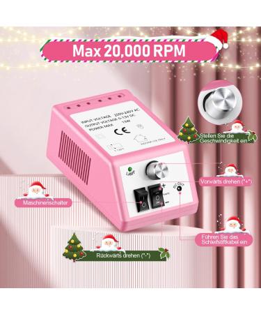 Weiyi Nail Miller Set | Professional Electric Nail File & Grinder | Low Vibration 20000 RPM 6 Drilling Sleeves | Optimal Nail Care & Design - Buy Online on SooperMarket.com