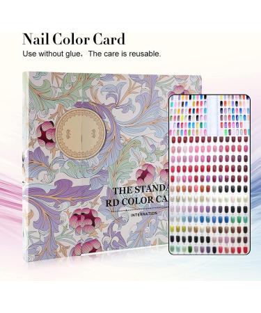 Nail art display 120 color nail color card nail color display book 120 color nail polish color chart nail practice card nail polish display board nail polish display shelf nail art display book - Buy Online on SooperMarket.com