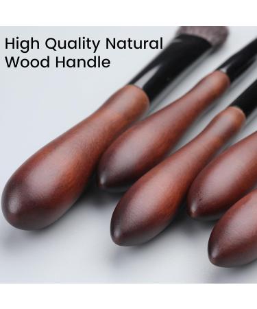 Natural Goat Hair Makeup Brushes Set - Professional & Soft Travel Brushes for Makeup Artists - Buy Online on SooperMarket.com