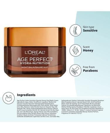 L'Oreal Paris Age Perfect Hydra Nutrition Night Balm - 1.7 oz - Buy Online on SooperMarket.com