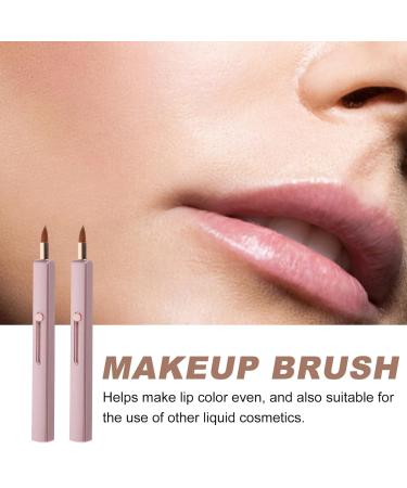 Beavorty 2pcs Lip Gloss Lipstick Applicator & Concealer Brush - Pink Makeup Tool for Women | International Shipping - Buy Online on SooperMarket.com