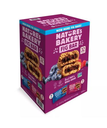 Nature's Bakery Fig Bars Variety Pack, Blueberry and Raspberry (2 oz., 32 ct.)