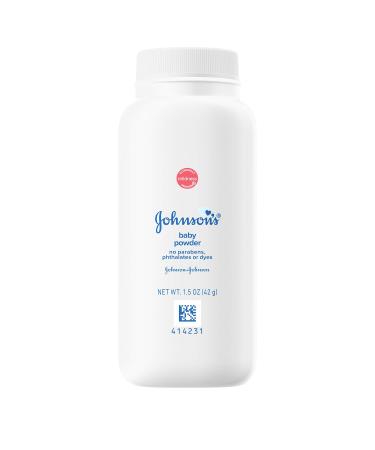 Johnson's Baby Powder for Delicate Skin  Hypoallergenic and Free of Parabens  Phthalates  and Dyes for Baby Skin Care  1.5 oz