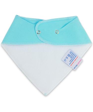 Dotty Fish Organic Cotton Baby Bandana Bibs - Super Absorbent Teething Bibs for Boys, Girls, and Unisex (Turquoise) - One Size - Buy Online on SooperMarket.com