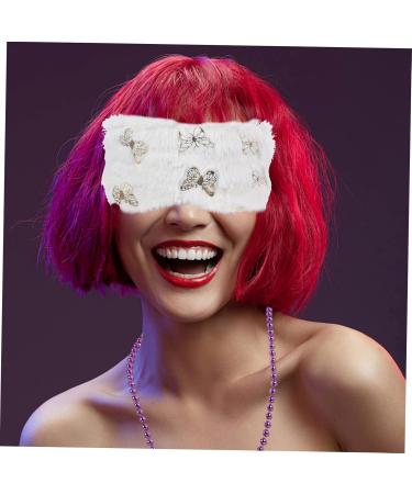 Gatuida Elastic Eye Covers - 12 Pcs Plush White Eye Masks for Travel Sleep & Protection | Soft Safety Eye Shades - Buy Online on SooperMarket.com