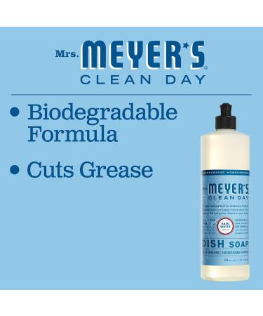 Mrs. Meyer's Clean Day Liquid Dish Soap - Biodegradable Rain Water Formula 16 fl. oz | Eco-Friendly & Effective Cleaning - Buy Online on SooperMarket.com