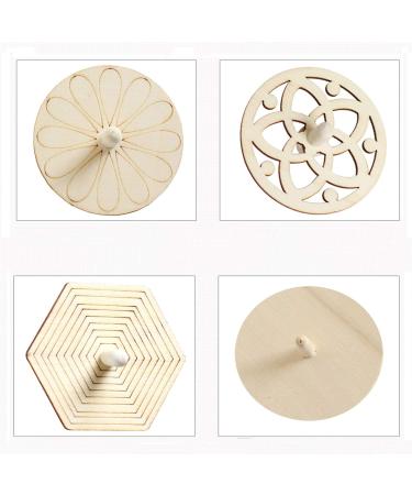 Liuer 24pcs Wooden Roundabout Toy Set - Perfect Children's Birthday Guest Gifts - Eco-Friendly Wooden Circle in Assorted Paint Colors - Buy Online on SooperMarket.com