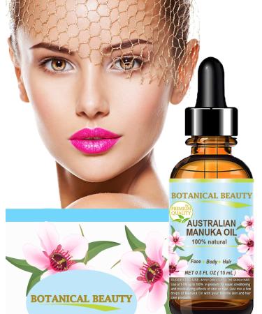 Buy 100% Pure Manuka Oil - Cold Pressed Virgin Carrier Oil for Skin Hair & Nails - 0.5 Fl. oz by Botanical Beauty - Buy Online on SooperMarket.com