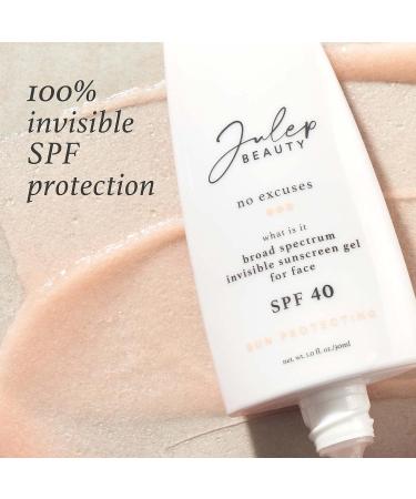 Julep No Excuses SPF 40 Clear Facial Sunscreen | Broad-Spectrum Glow Moisturizer | Non-Greasy Formula for Sensitive Skin | 1 Fl Oz - Buy Online on SooperMarket.com