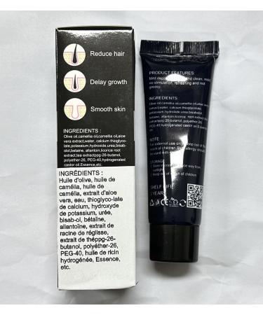Intimate Hair Removal Cream for Men | Easy Application & Durable Formula | Flawless Depilatory Cream for All Skin Types - Black Box - Buy Online on SooperMarket.com