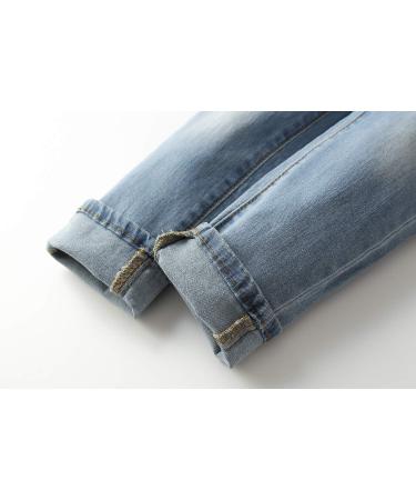 KIDSCOOL SPACE Baby Boy Girl Denim Overalls | Toddler Slim Cute Jumper 3-4 Years Light Blue-2107 - Buy Online on SooperMarket.com