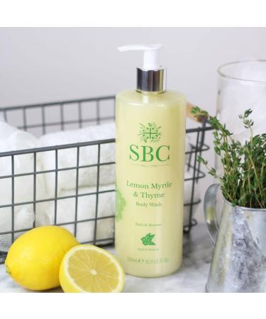 SBC Skincare Lemon Myrtle & Thyme Body Wash - 500ml | Zesty Shower Gel For Men And Women | Shower Cream For Oily And Breakout-Prone Skin | Vegan Friendly | SLS Free - Buy Online on SooperMarket.com