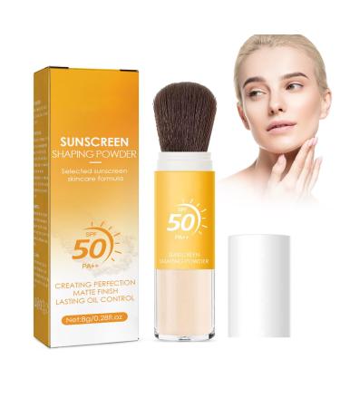 Nmbol 2 pieces Solar Cooling Mineral Sunscreen Mineral Mineral Sunscreen Setting Sun Protection Foundation SPF 50 Minimizes thin lines and pores