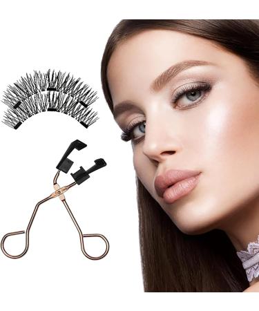 Joyeee Magnetic Eyelashes with Eyeliner 5 Pair Reusable False Lashes 3D Natural Looking Clusters Individual Lashes kit with Applicator Tweezers No Glue Diy Lash Extension Kit - Buy Online on SooperMarket.com
