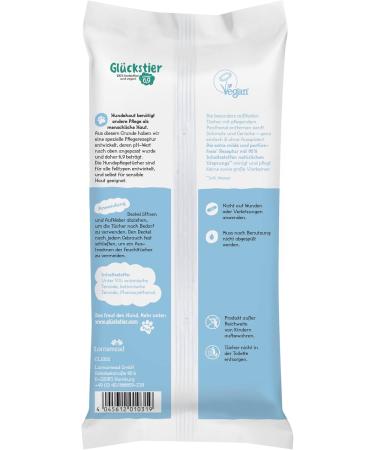 Gl ckstier Dog Care Wipes - Perfect Coat Care on the Go (60 pcs) | Wet Dog Wipes for Easy Cleaning - Buy Online on SooperMarket.com