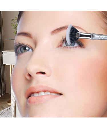 Eyebrow and Eyelash Brush Mascara Fan Brush Compact Eyelash Comb 2 Eyebrow Brush Set Soft Bristle Eyelash Tool With Soft Bristles for Girlfriend Mother Wife - Buy Online on SooperMarket.com