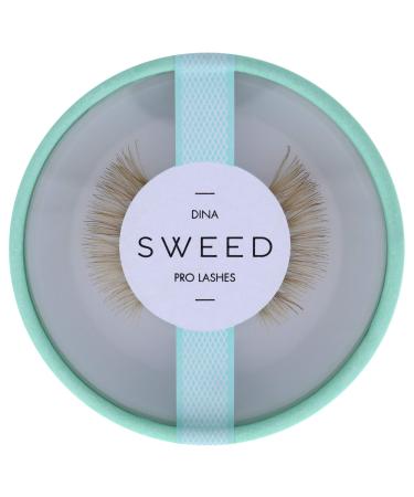 Sweed Professional False Lashes in Blonde - Style Dina - Natural Looking Volume and Length - Flexible Clear Band - Up to 10 Wears