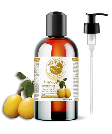Bella Terra Oils Marula Oil. 236ml. 100% Pure. Cold-pressed. Unrefined. Luxury Oil. Rich in Antioxidants. Absorbs Quickly. Natural Moisturizer for Skin Hair. 236 ml (Pack of 1)