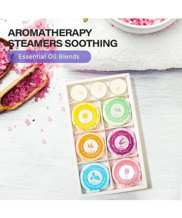 6-Piece Essential Oil Shower Steamers & Tea Candle Bath Bombs Set for Women | Pure Essential Oils | Home Spa Gift | Mother's Day Idea - Buy Online on SooperMarket.com