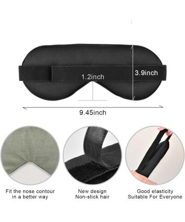 Adjustable Haskirky Light Blocking Eye Mask for Men and Women - Perfect for Travel, Yoga, Meditation, and Deep Sleep - Pure Green - Buy Online on SooperMarket.com